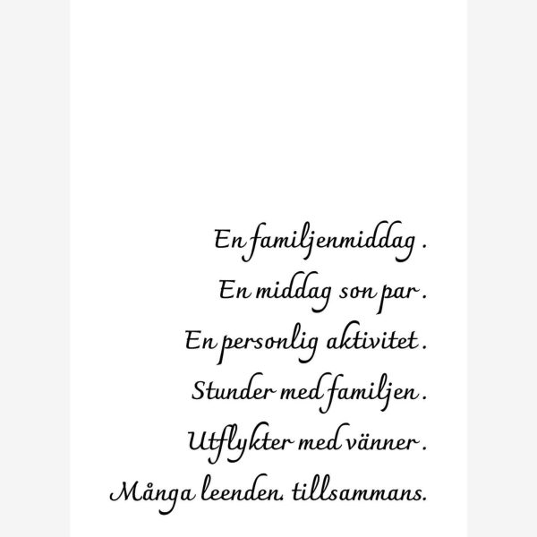 Min familjerecept för balans Poster