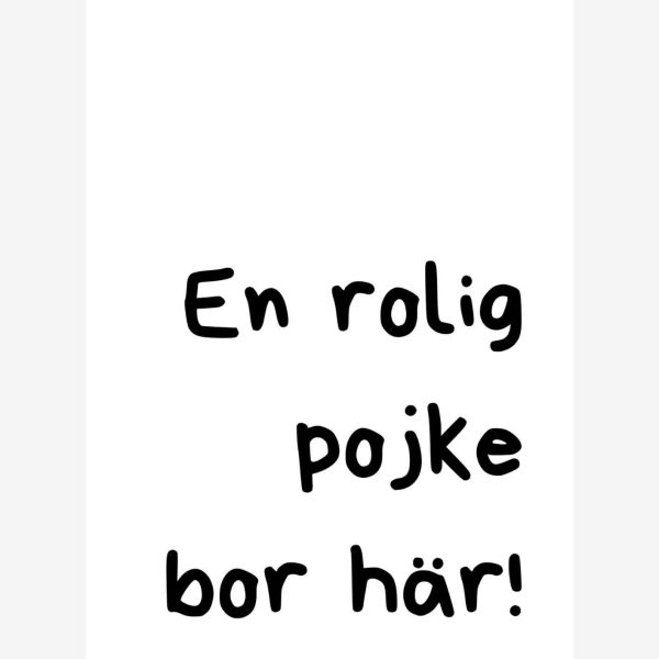 En rolig pojke bor här Poster